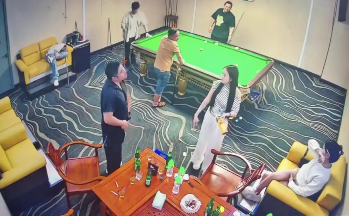 海口台球厅,2V5视频,男女对战,现场监控相关资源图片